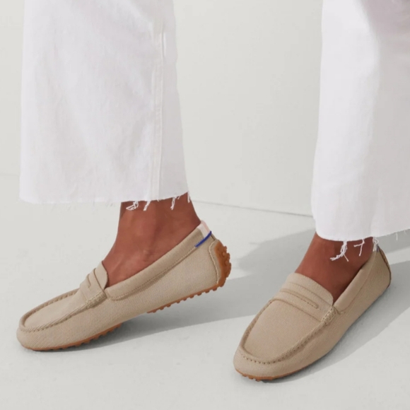 Rothy's Shoes - Rothy's The Driver  Light Sesame Tan Slip On Loafers